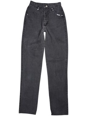 VTG 80s 90s RoughRider Circle T Black High Rise Bareback Wedgie Cowgirl Jeans